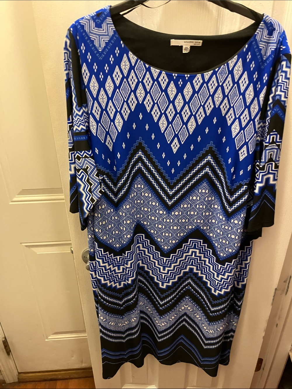 Blue Patterned Women's Dress